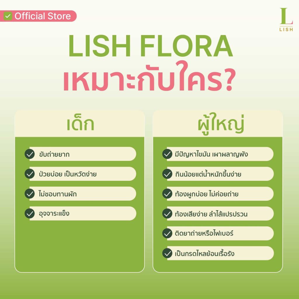 Lish Flora เหมาะสำหรับใคร