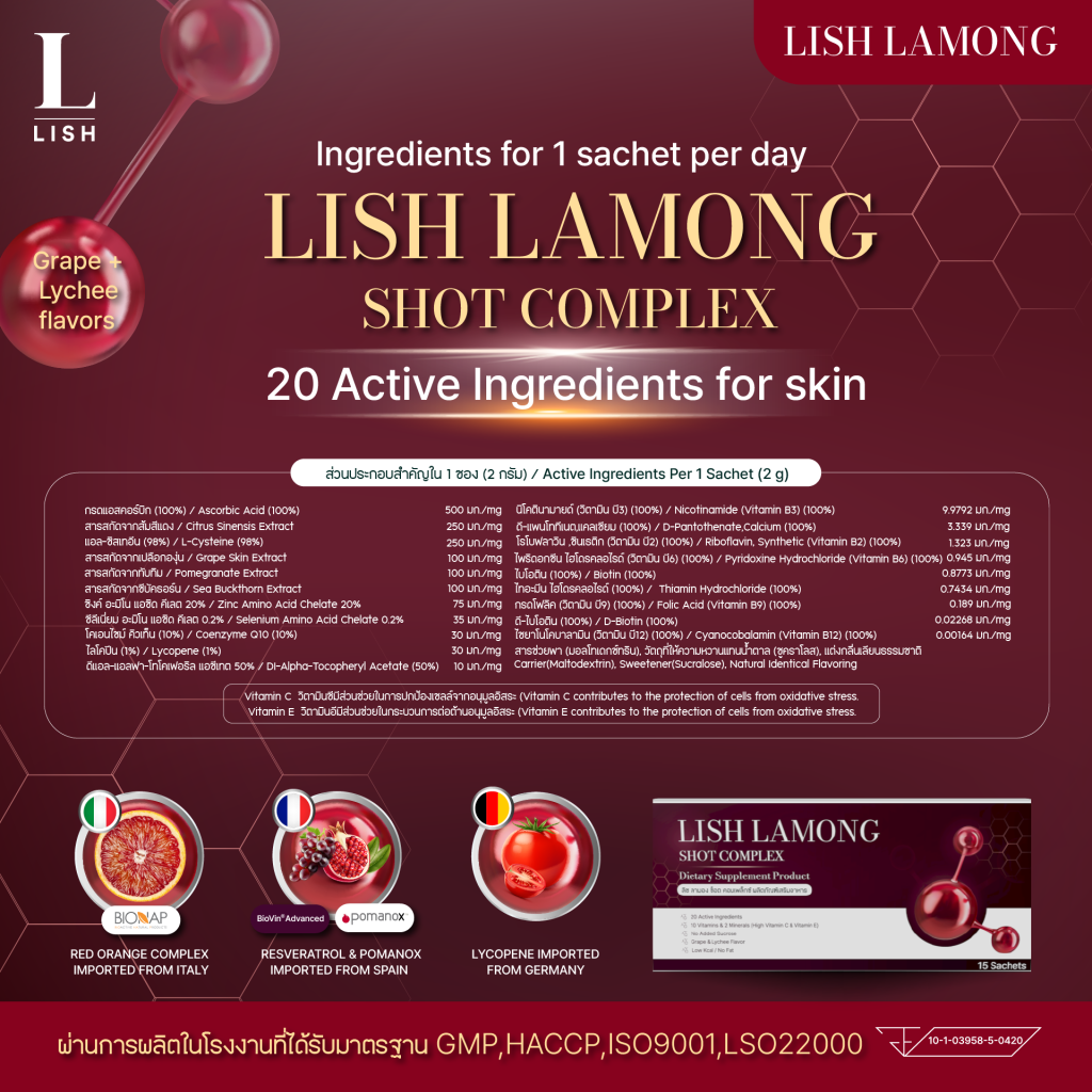 ส่วนประกอบ Lish Lamong